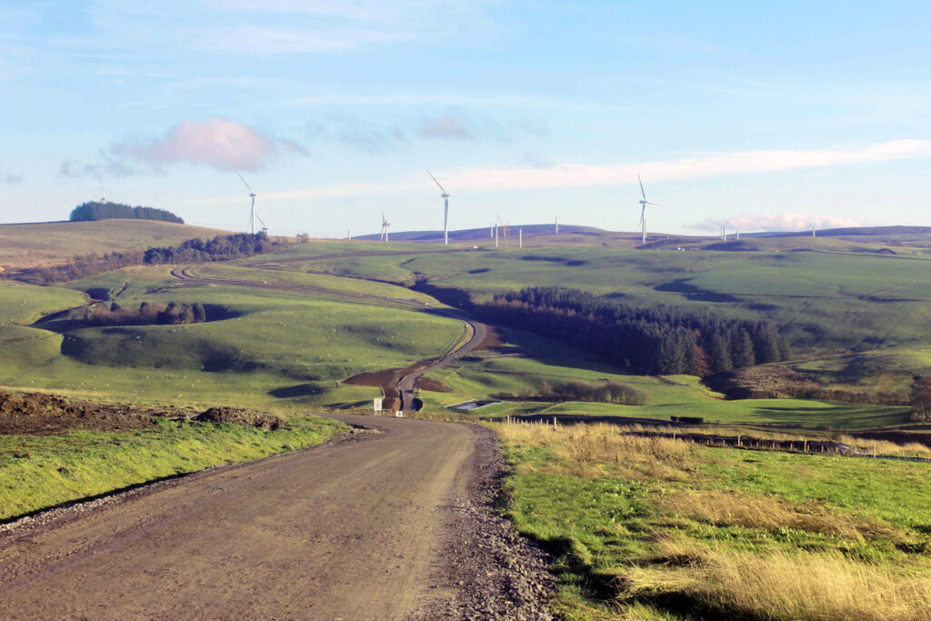 Garreg Lwyd wind farm under construction