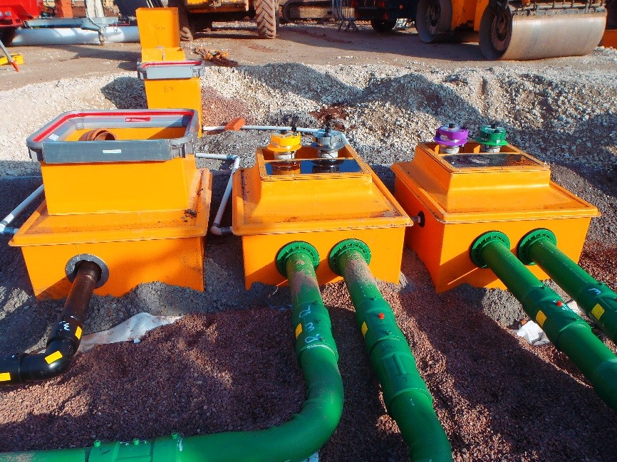 Fibrelite’s below ground remote fill systems with factory fitted/tested dual contained and conductive KPS pipework