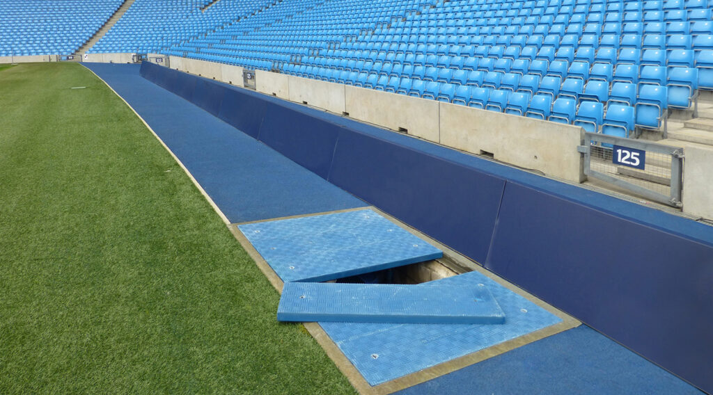 Fibrelite trench covers have an anti-slip surface
